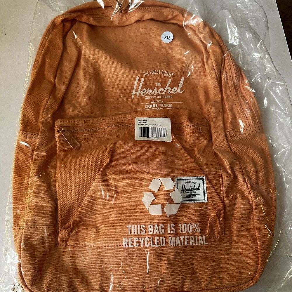 Herschel Supply Co Cotton Casual Daypack Backpack Canyon Sunset Orange Brand New